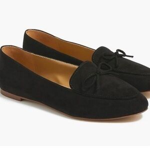 J. Crew Black Bow Pointed Toe Loafers Flats Size 8